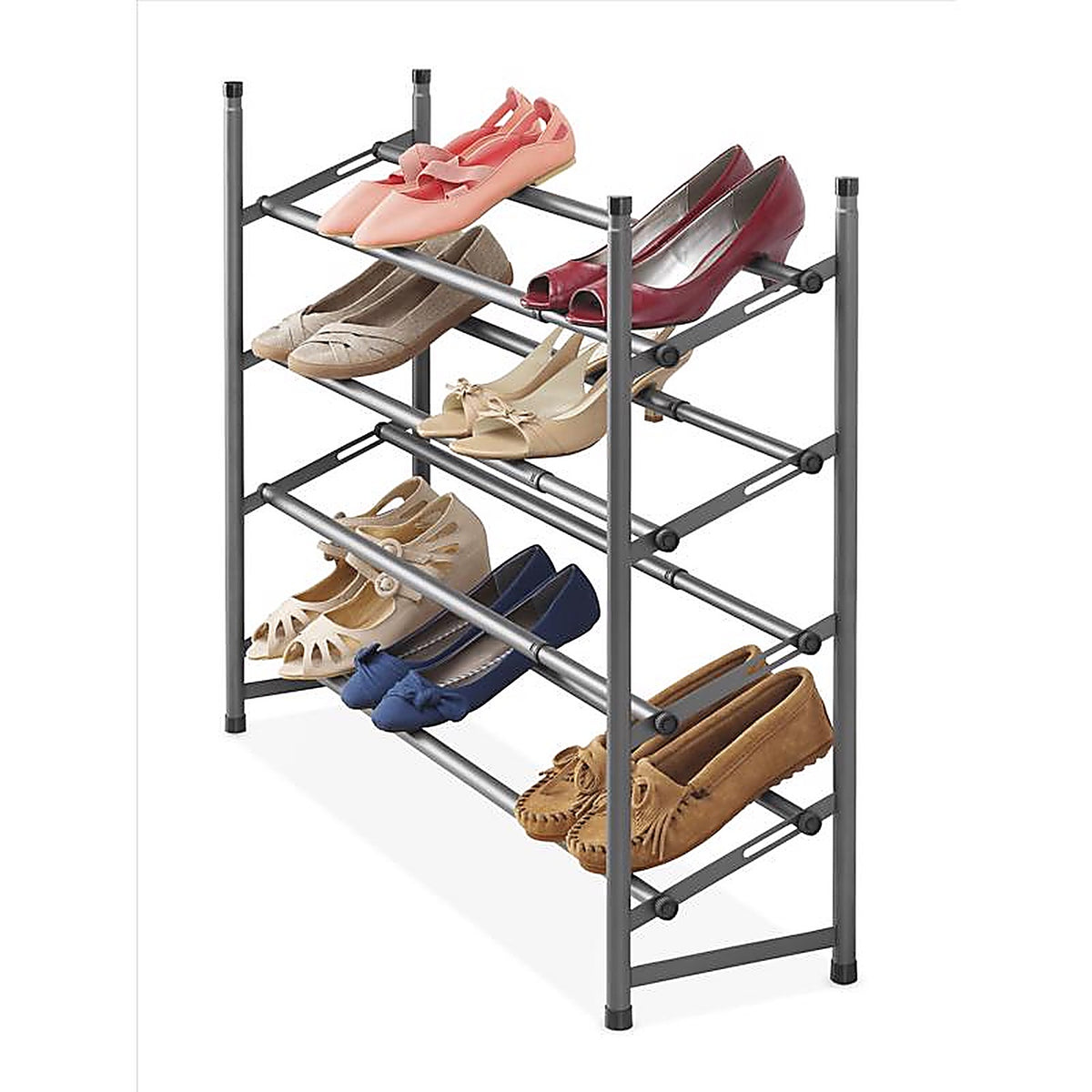 Whitmor - 6905-8388 - 27 in. H X 9.12 in. W X 46 in. L Metal Floor Shoe Rack