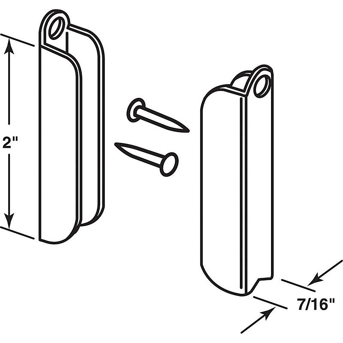 Prime-Line - PL7845 - White Aluminum 7/16 in. W x 2 in. L Window Frame Fasteners - 1/Pack