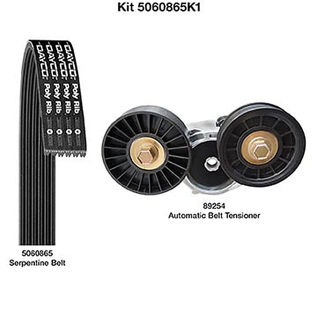 Dayco - 5060865K1 - Serpentine Belt Kit, Dayco