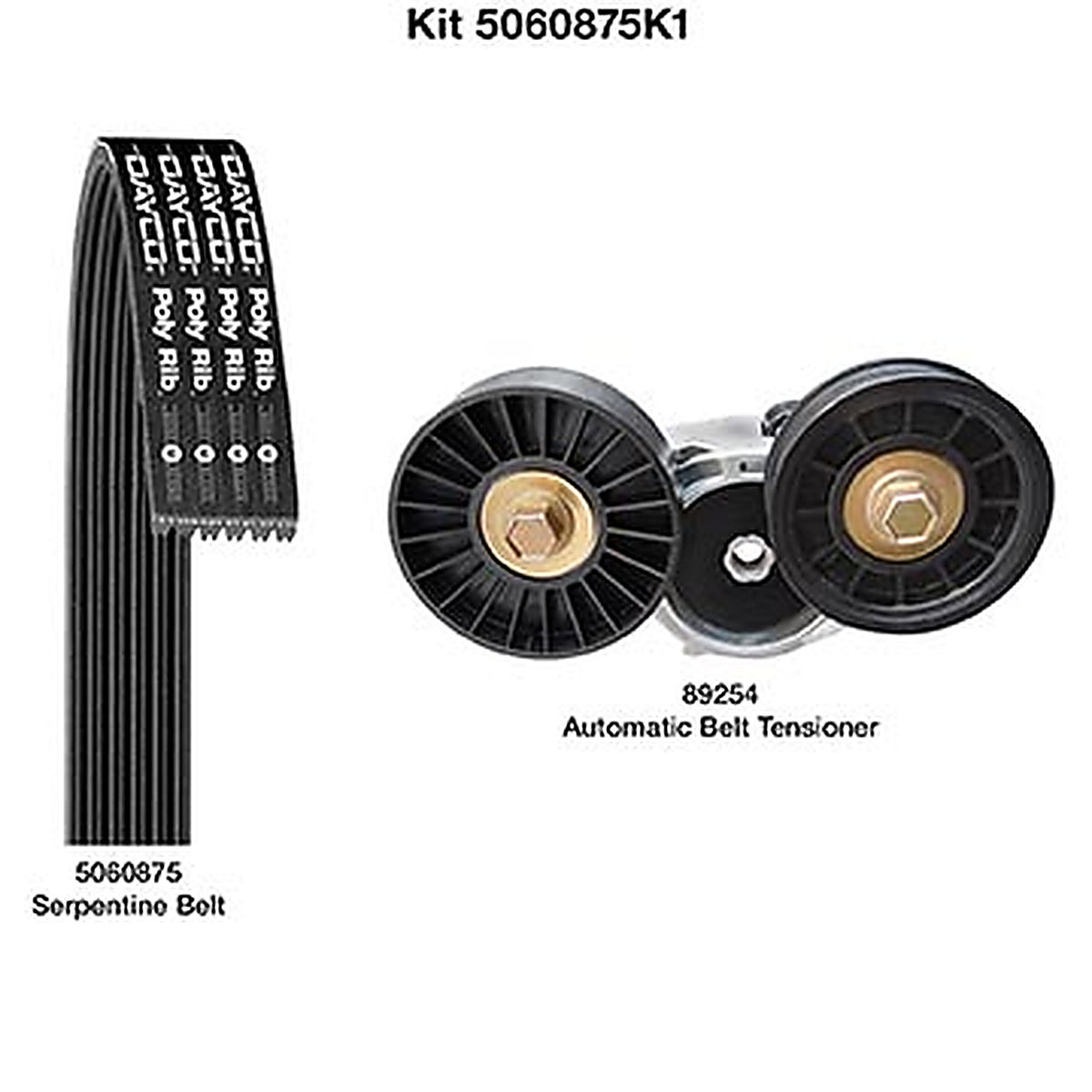 Dayco - 5060875K1 - Serpentine Belt Kit, Dayco