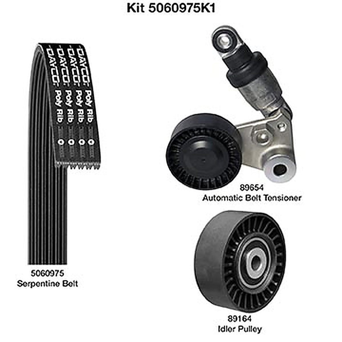 Dayco - 5060975K1 - Serpentine Belt Kit, Dayco