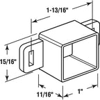 Prime-Line - R 7143 - Plastic Center Guide Drawer Track Back Plate 2 pk