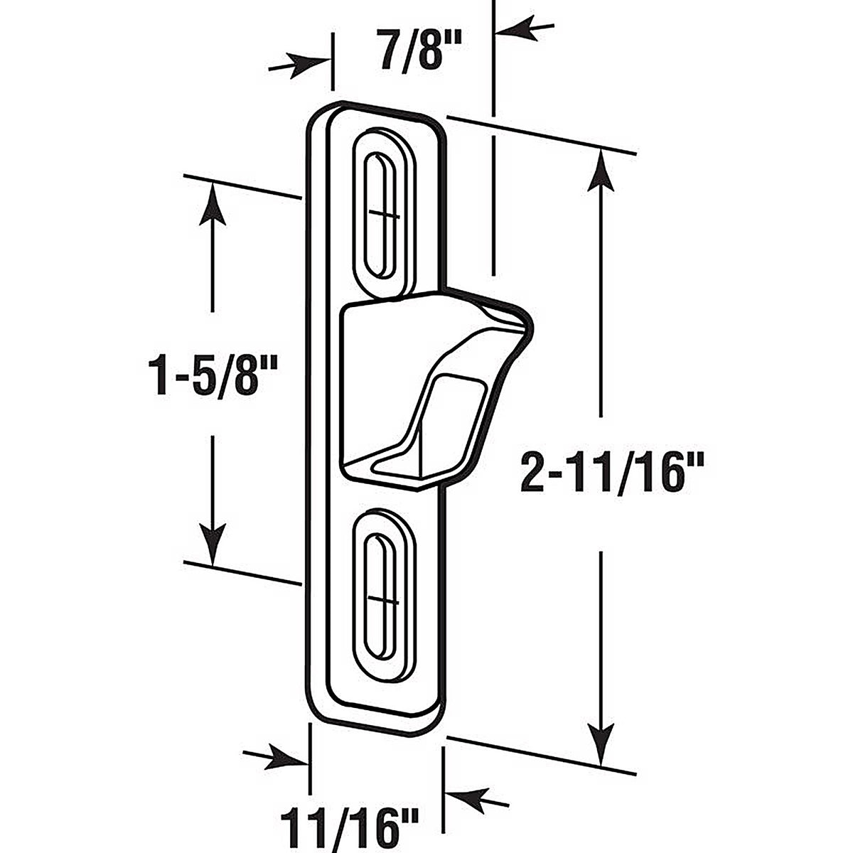 Prime-Line - E 2040 - Chrome Silver Metal Keeper 1 pk