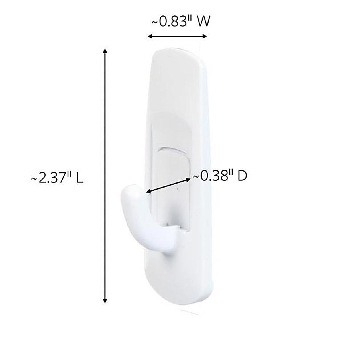 3M - 17002ES - Command Small Plastic Hook 2-3/8 in. L - 2/Pack