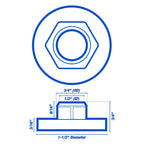 AES|50933|Replacement Flange Nut, 5/8 - 11, For #51824 7 in Rubber Backing Pad