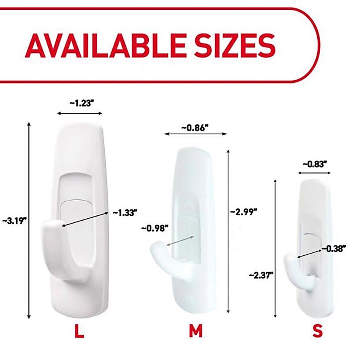 3M - 17003ES - Command Large Plastic Hook 3-7/8 in. L - 1/Pack