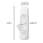 3M - 17001ES - Command Medium Plastic Hook 3-7/8 in. L - 2/Pack