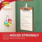 3M - 17001ES - Command Medium Plastic Hook 3-7/8 in. L - 2/Pack