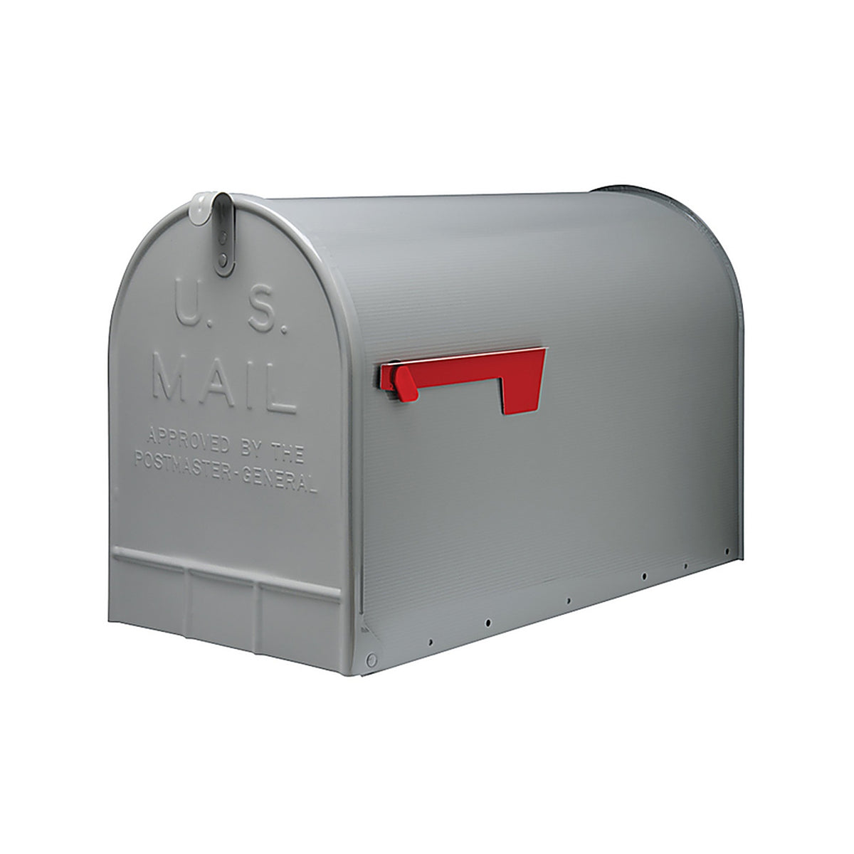 Gibraltar Mailboxes - ST2000AM - Stanley Classic Galvanized Steel Post Mount Gray Mailbox