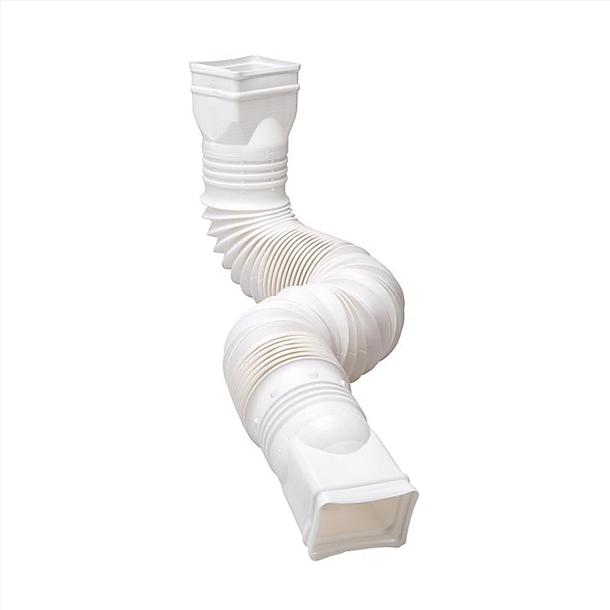 Amerimax - 85010 - Flex-A-Spout 4.5 in. H x 4.5 in. W x 55 in. L White Vinyl Downspout Extension
