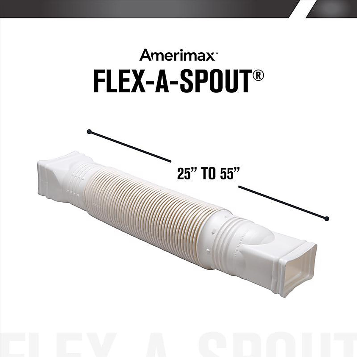 Amerimax - 85010 - Flex-A-Spout 4.5 in. H x 4.5 in. W x 55 in. L White Vinyl Downspout Extension