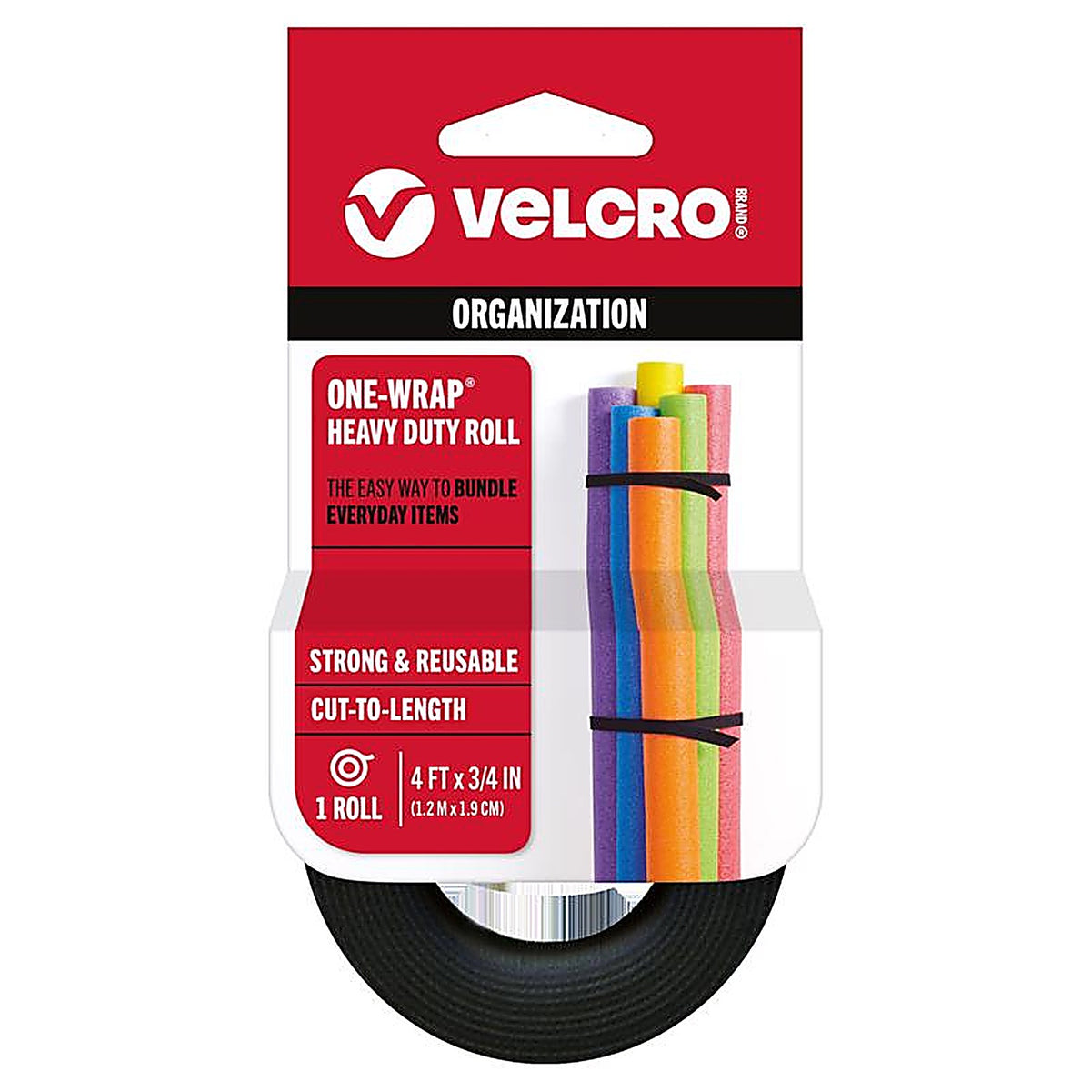Velcro - 90302 - One-Wrap Hook and Loop Fastener 48 in. L - 1/Pack
