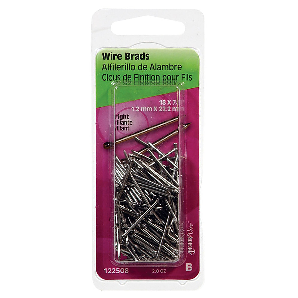 Hillman - 122508 - 18 Ga. x 7/8 in. L Bright Steel Brad Nails - 1/Pack 2 oz.