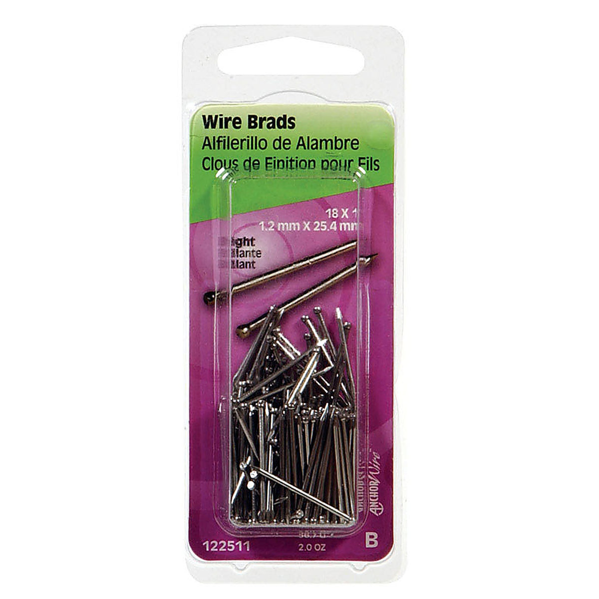 Hillman - 122511 - 18 Ga. x 1 in. L Bright Steel Brad Nails - 1/Pack 2 oz.