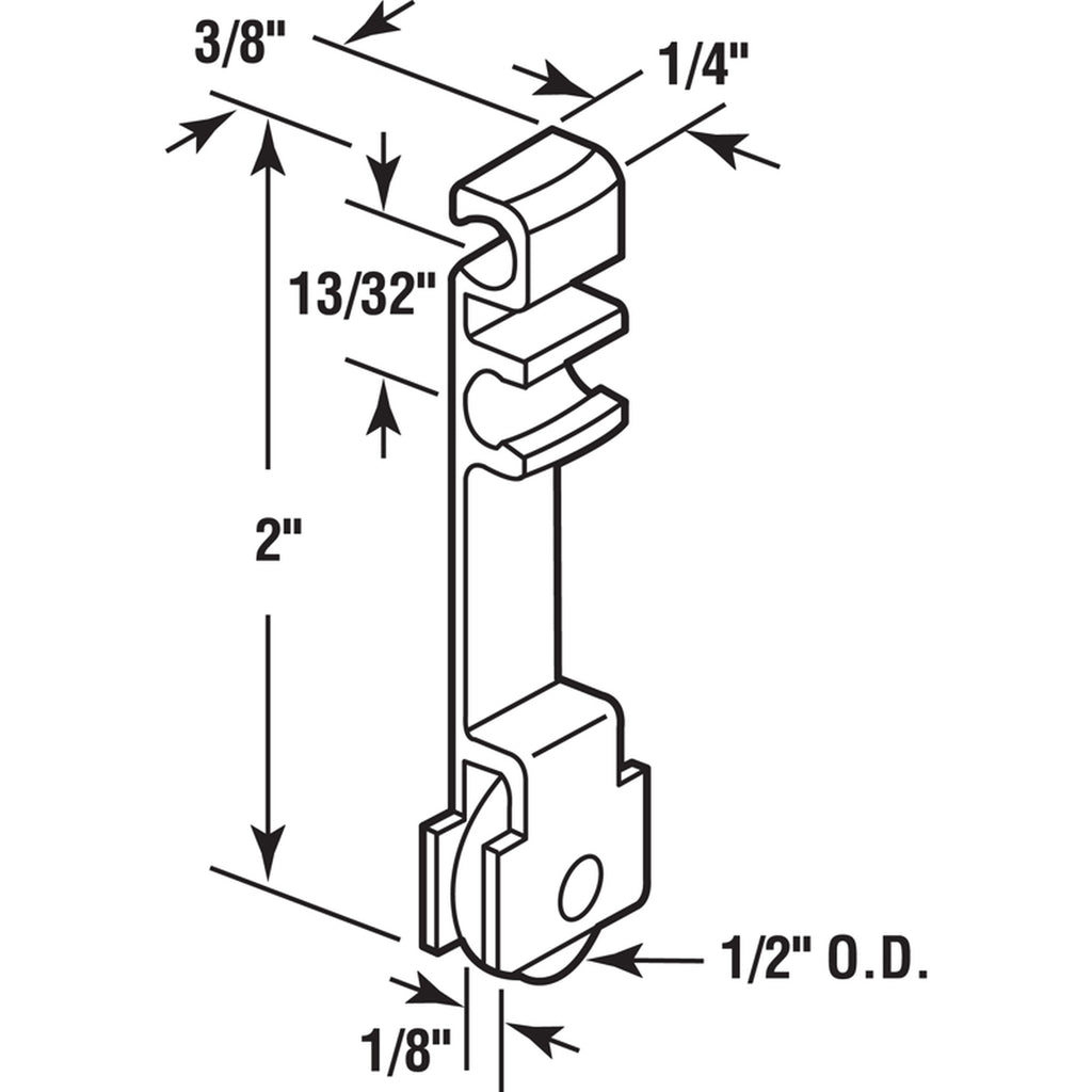 Prime-Line - G 3102 - White Steel Torque Window Roller For International Windows