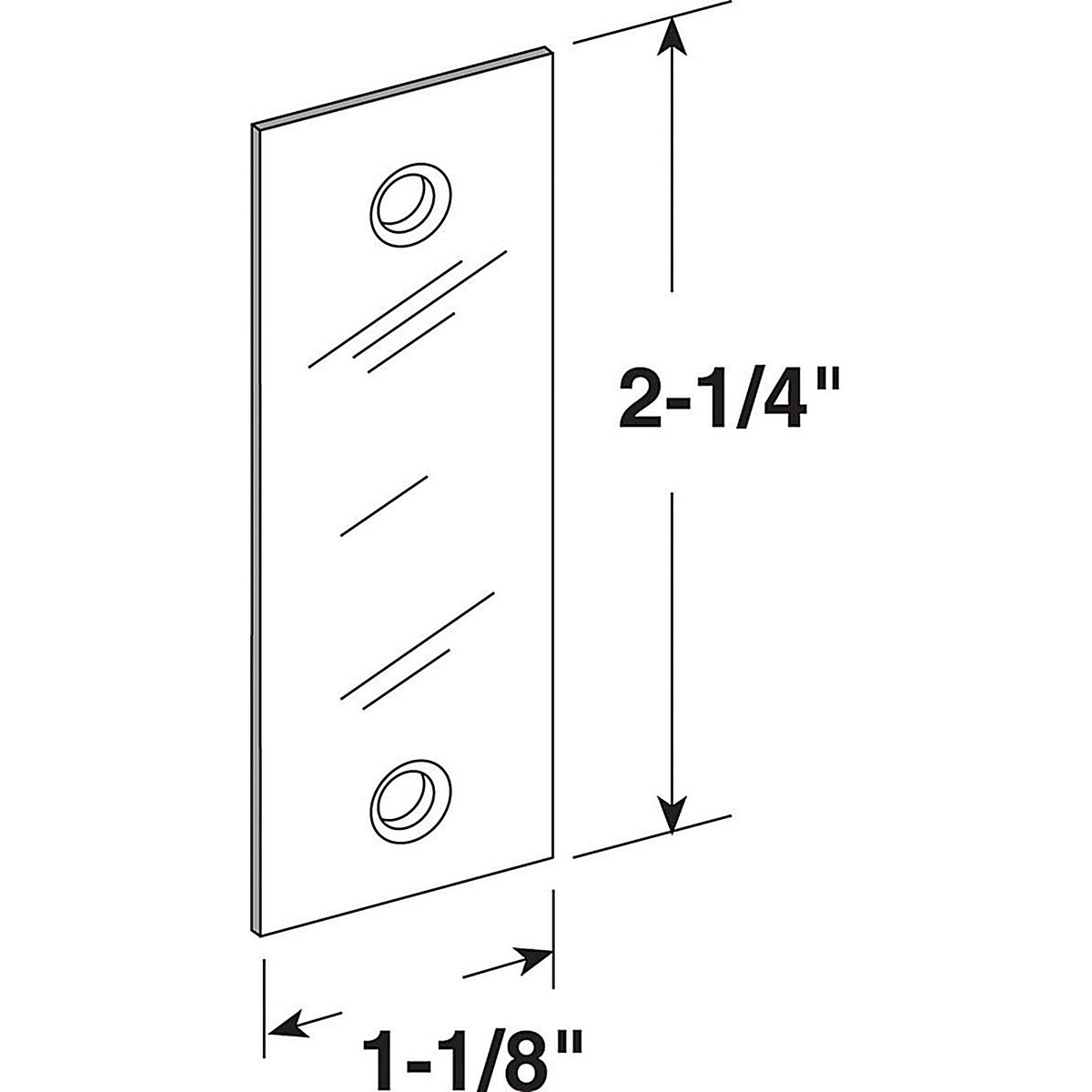Prime-Line - U9521 - Gray Steel Edge Filler Plate - 1/Pack