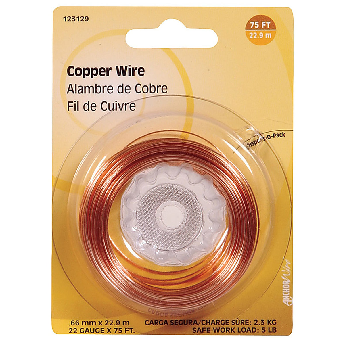Hillman - 123129-N - 75 ft. L Copper 22 Ga. Wire