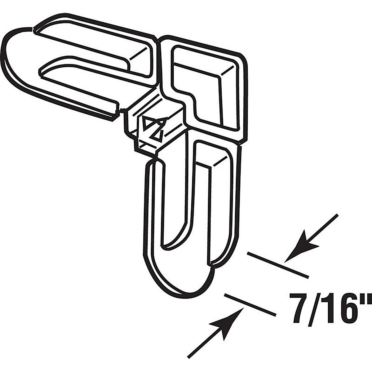 Prime-Line - PL14258 - Gray Plastic 7/16 in. W X 3/4 in. L Screen Frame Corner 1 pk