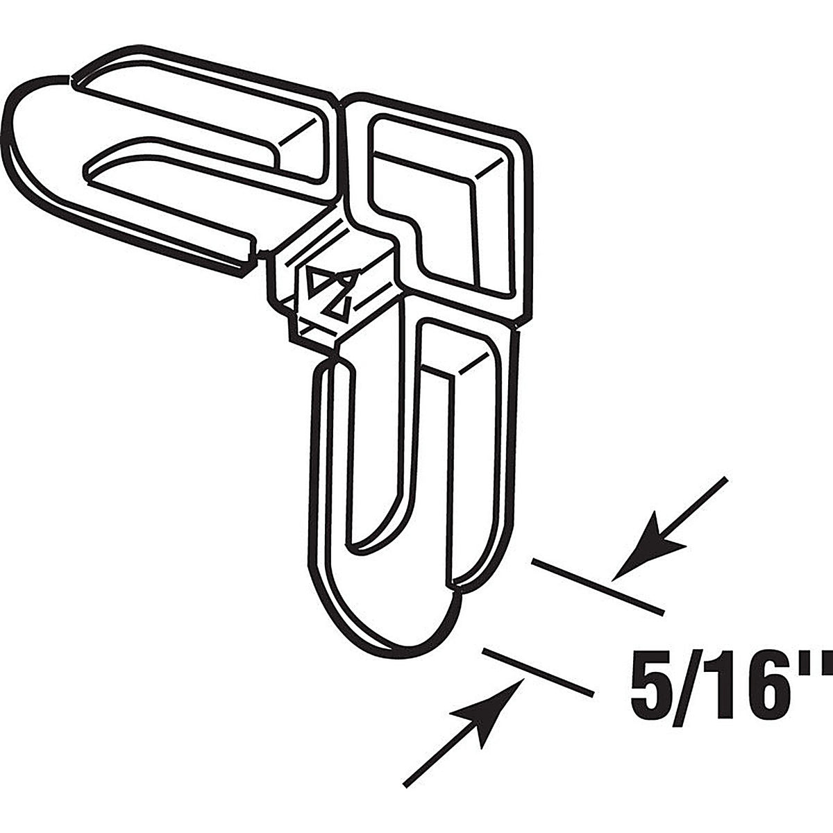 Prime-Line - PL14286 - White Plastic 5/16 in. W x 3/4 in. L Screen Frame Corner - 1/Pack