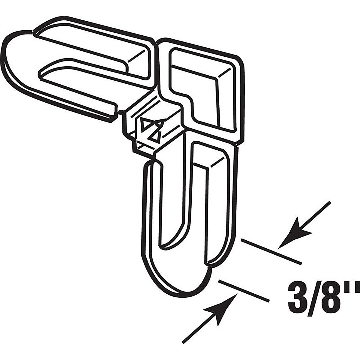 Prime-Line - PL14273 - Bronze Plastic 3/8 in. W x 3/4 in. L Screen Frame Corner - 1/Pack