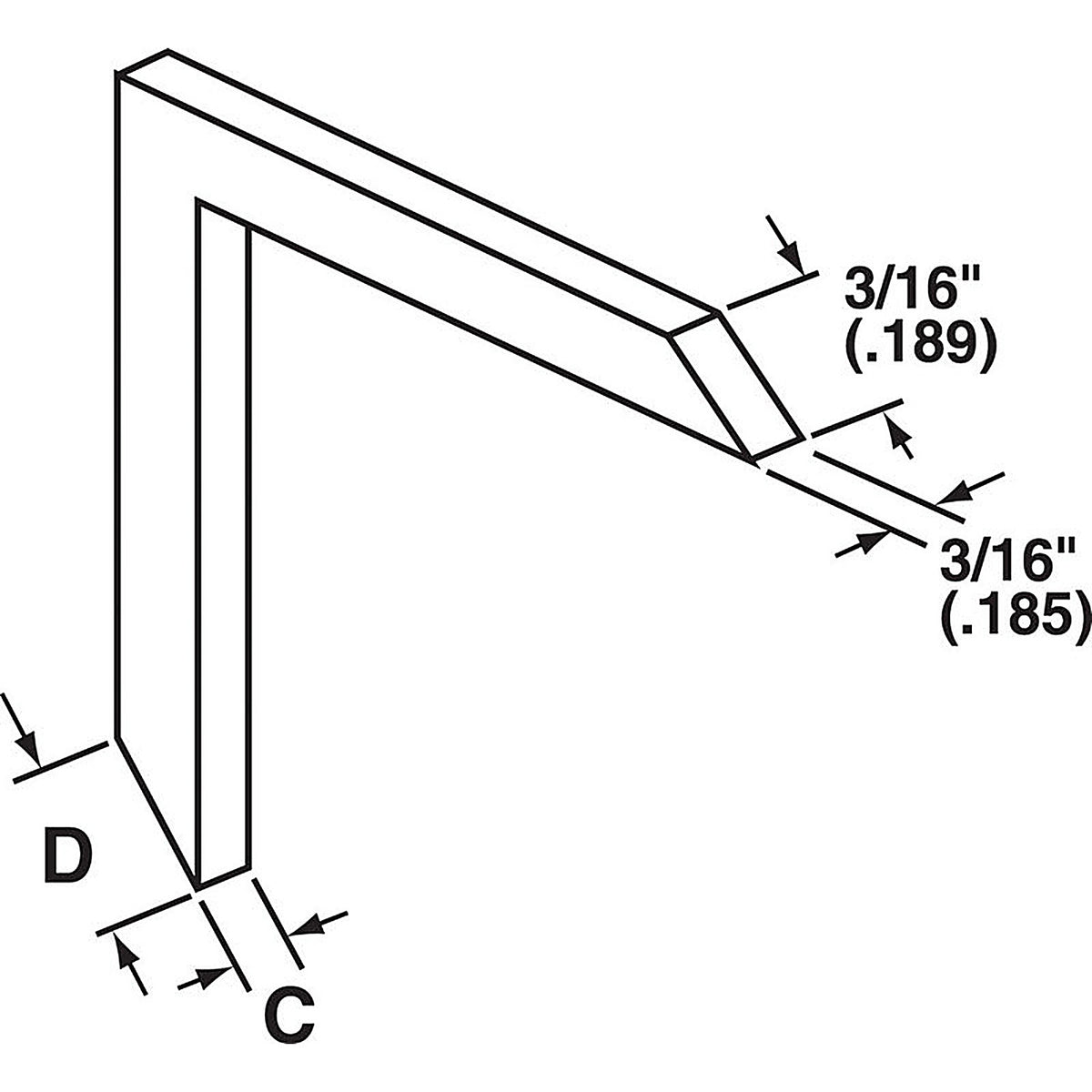 Prime-Line - PL15030 - White Aluminum 3/16 in. W X 3/16 in. L Window Frame Corner 1 pk