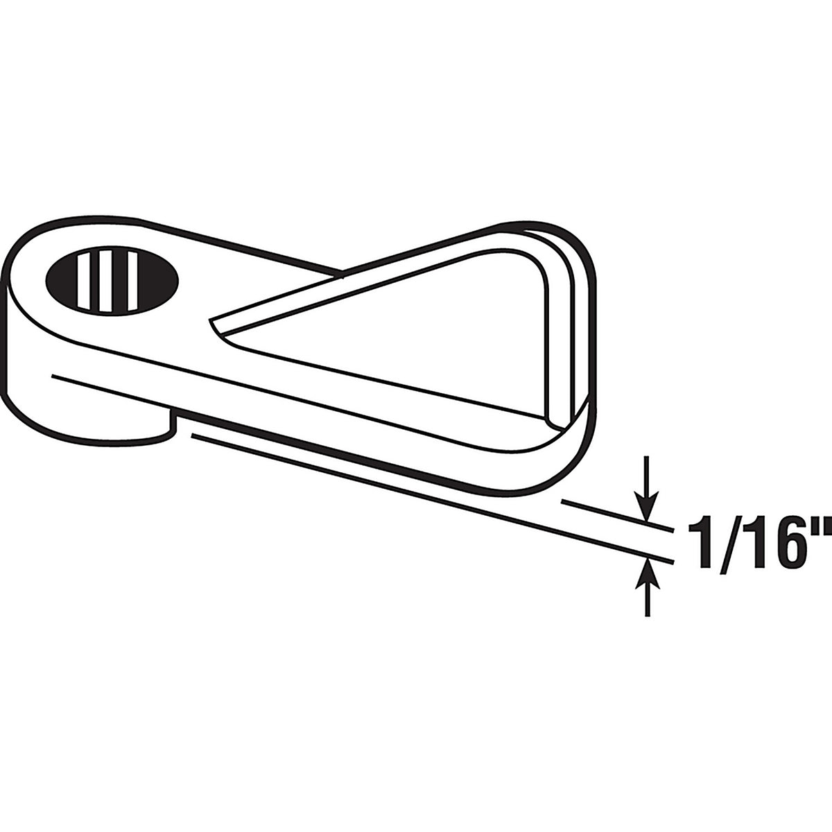 Prime-Line - PL7739 - Gray Plastic Screen Clip For 1/16 inch - 12/Pack