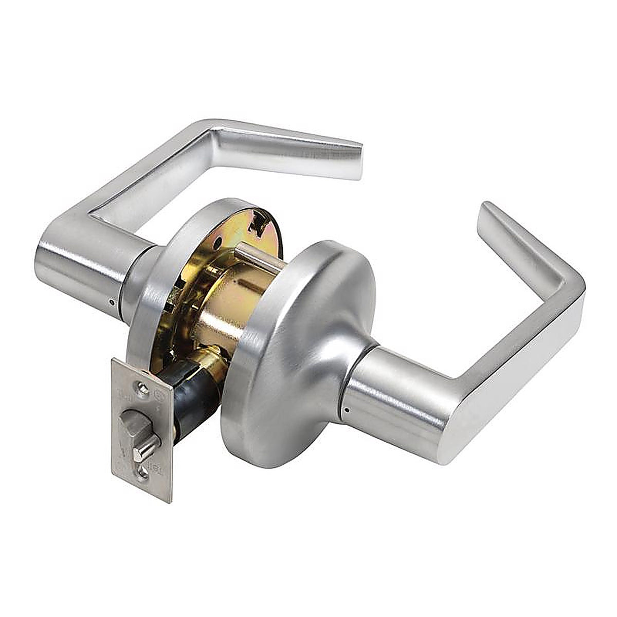Tell - CL100014 - Cortland Satin Chrome Passage Lockset ANSI Grade 2 2 in.