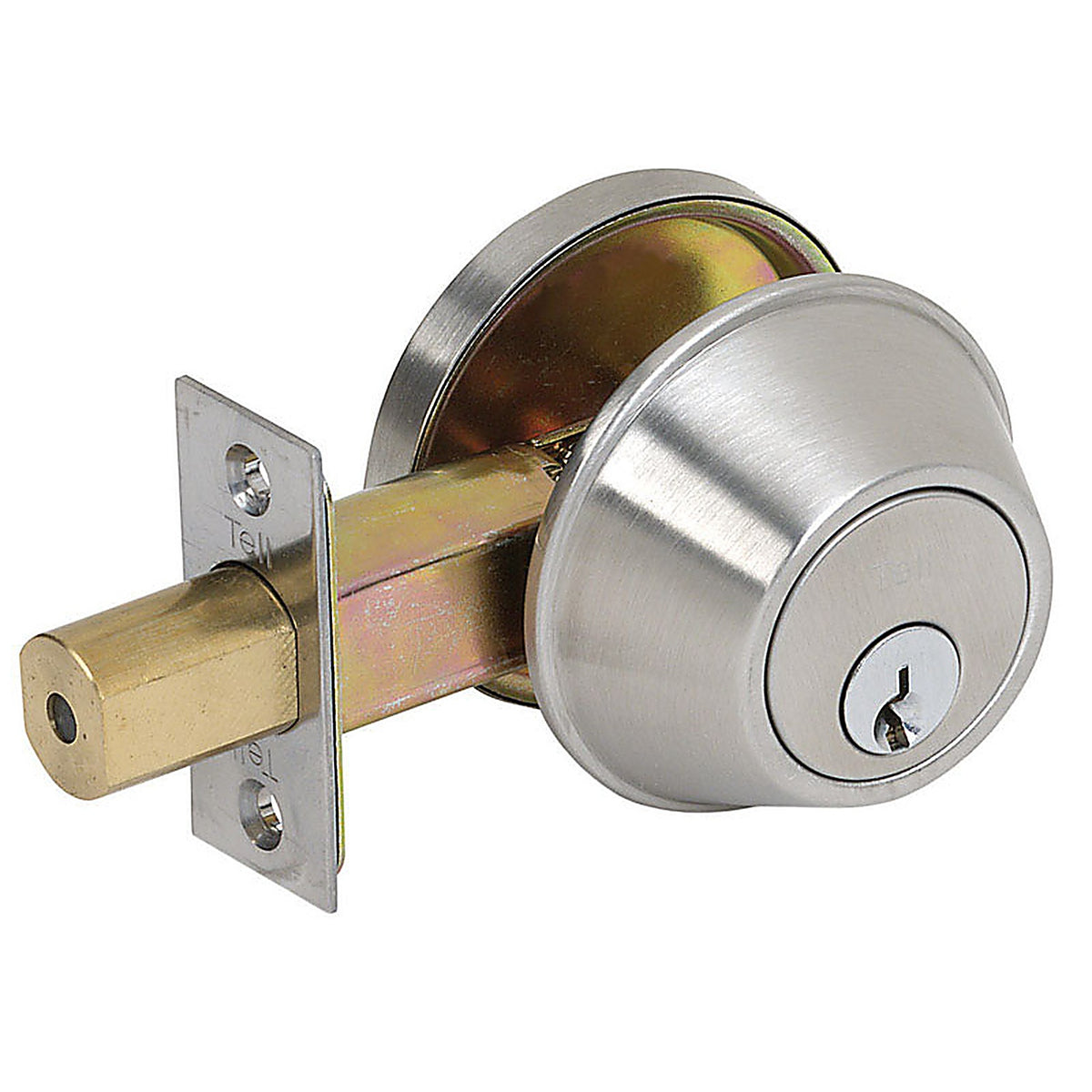 Tell - CL100055 - Satin Nickel Steel Single Cylinder Deadbolt