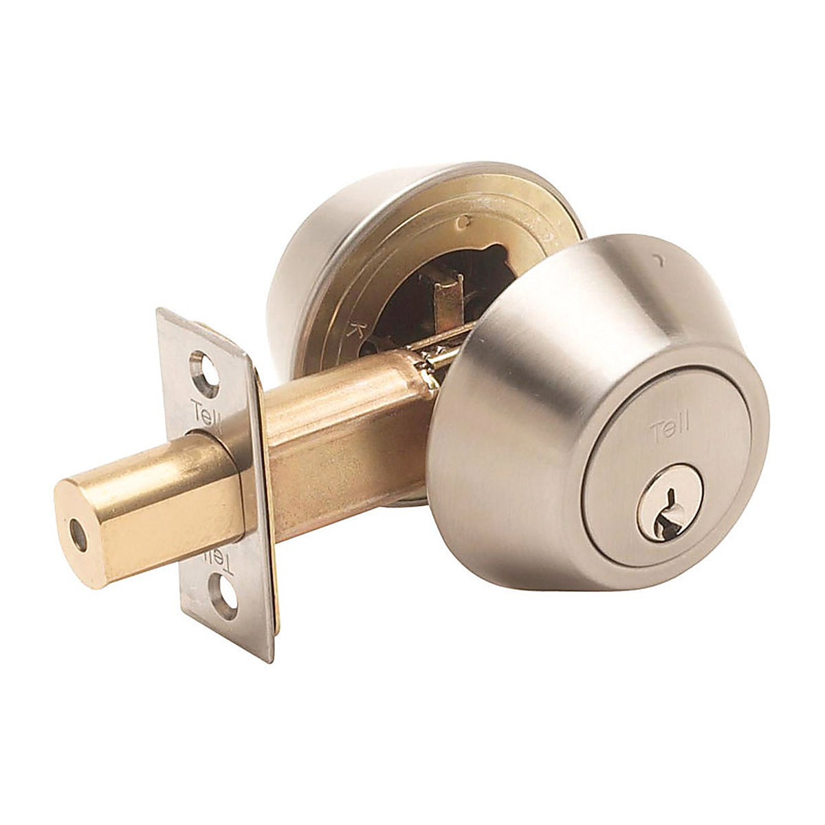 Tell - CL100056 - Satin Nickel Steel Double Cylinder Deadbolt