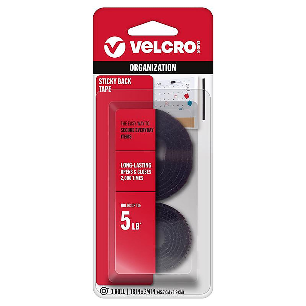 Velcro - 90078 - Hook and Loop Fastener 18 in. L - 1/Pack