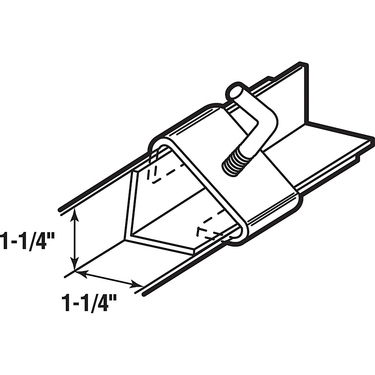 Prime-Line - U 9006 - Silver Steel Handrail Bed Frame Clamp 1/4 inch Ga. 1.25 in. L 20 lb