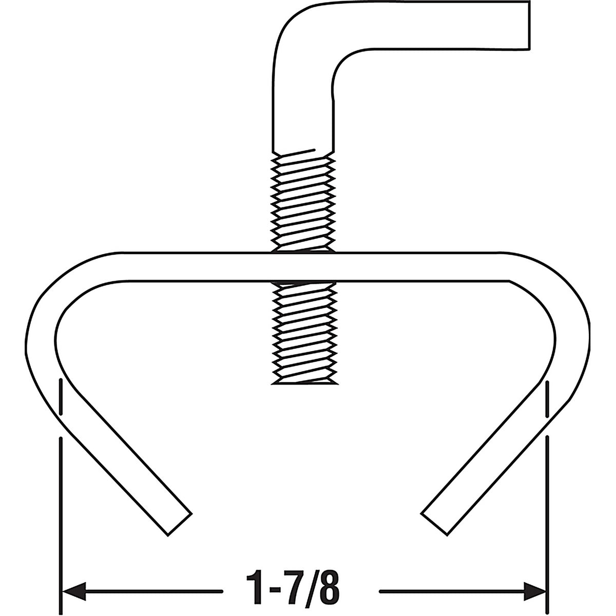 Prime-Line - U 9006 - Silver Steel Handrail Bed Frame Clamp 1/4 inch Ga. 1.25 in. L 20 lb