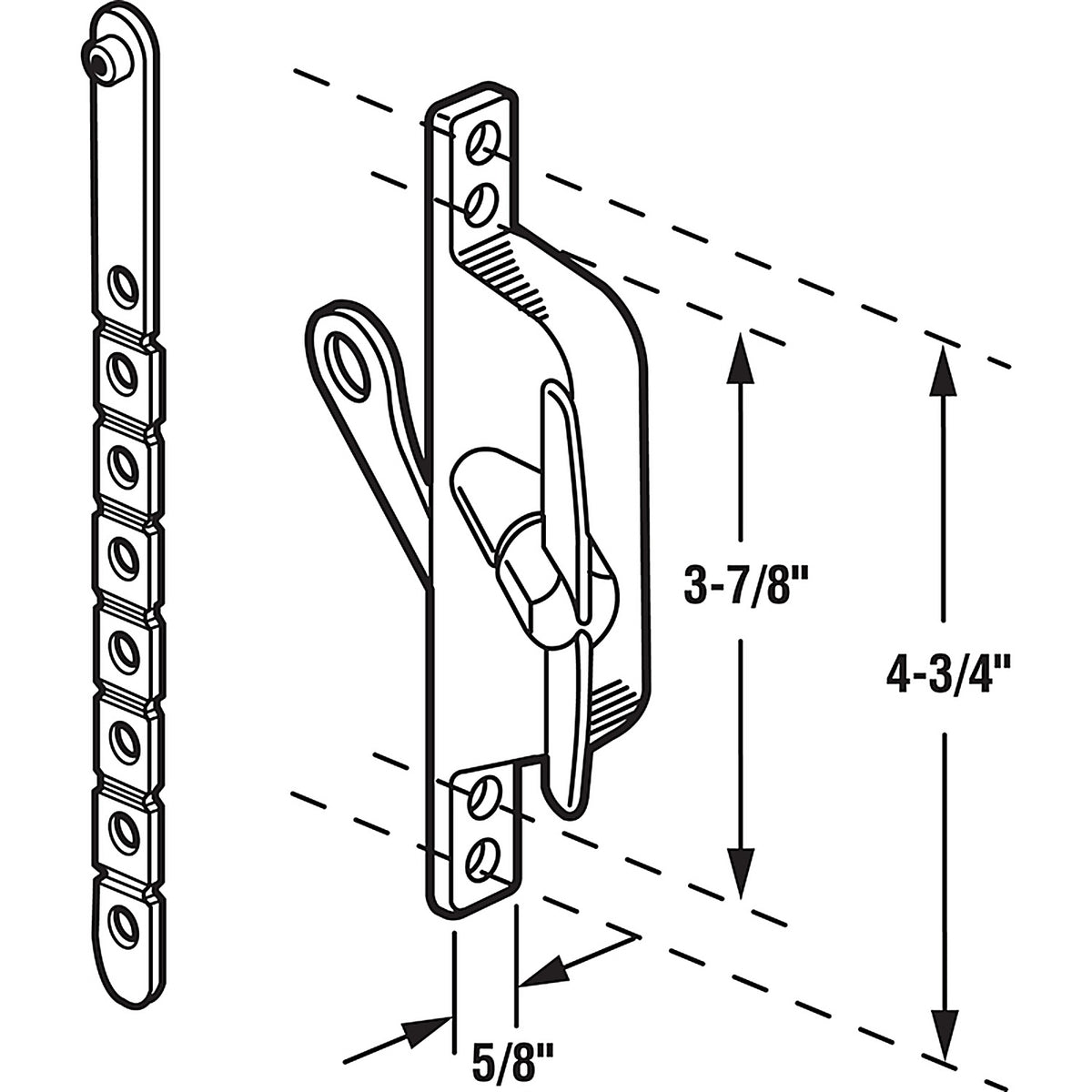 Prime-Line - H 3547 - Bronze Cast Metal Louver Louver Operator For Universal