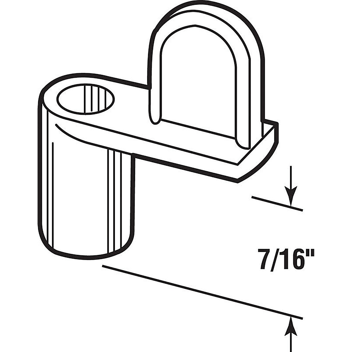 Prime-Line - L 5788 - White Die Cast Screen Clip For 7/16 inch 4 pk