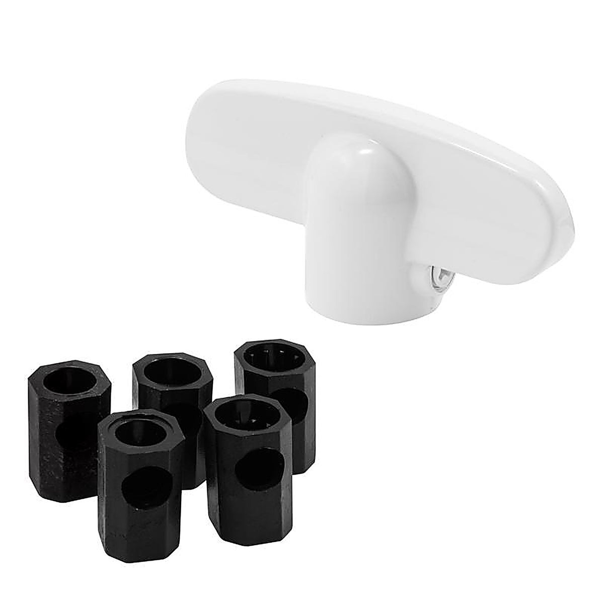 Prime-Line - H 3892 - 2.4 in. L Die-Cast White Zinc Universal Casement Tee Handles 2 pk