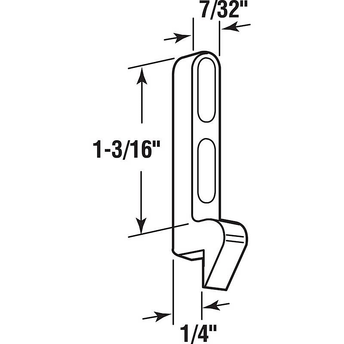 Prime-Line - A 127 - Zinc-Plated Silver Cast Metal Latch Strike 1 pk