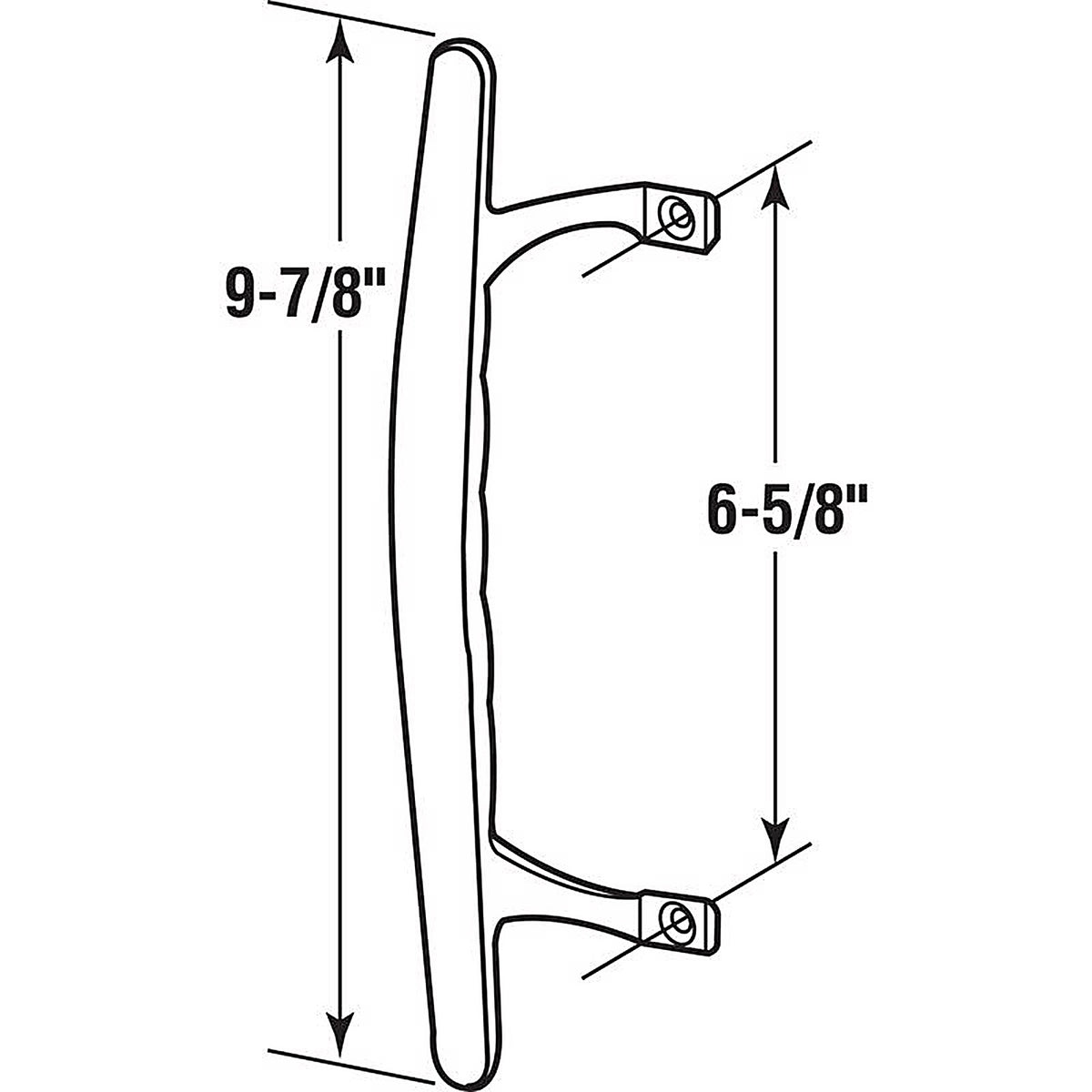 Prime-Line - C 1067 - 1 in. L Chrome Silver Metal Patio Door Pull
