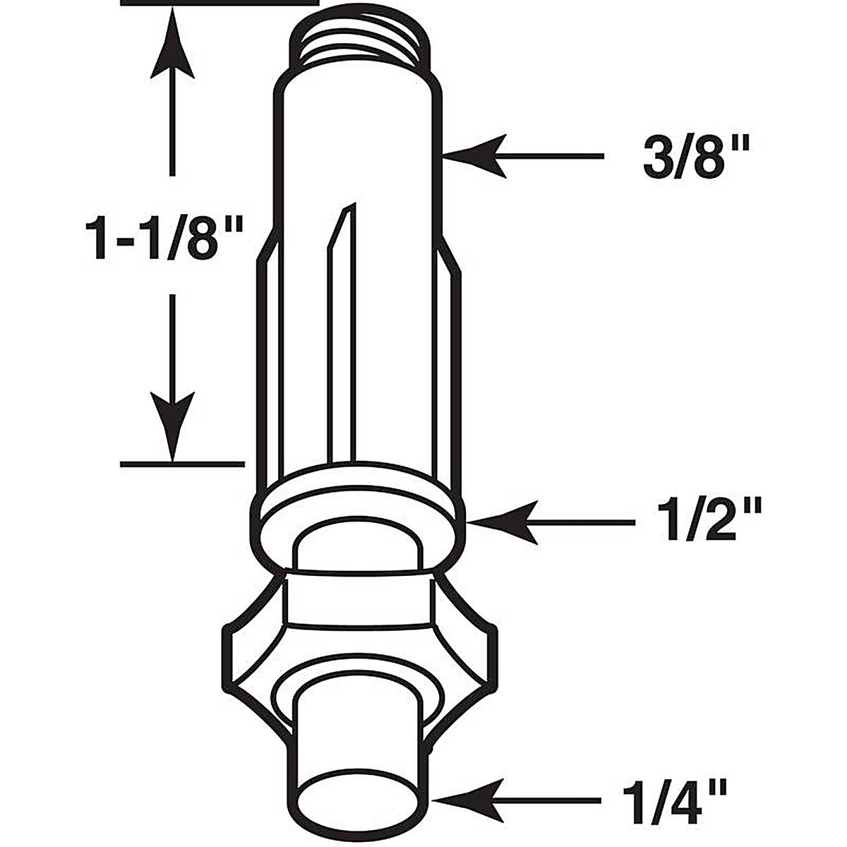 Prime-Line - N 6706 - Silver Nylon Pivot 2 pc