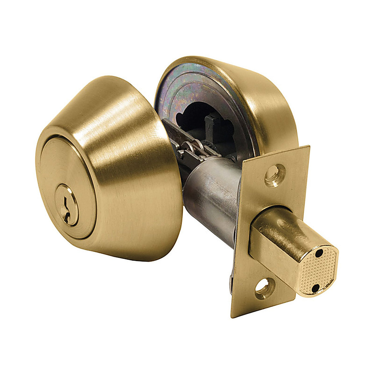 Home Plus - LA2136 - Polished Brass Brass Double Cylinder Deadbolt