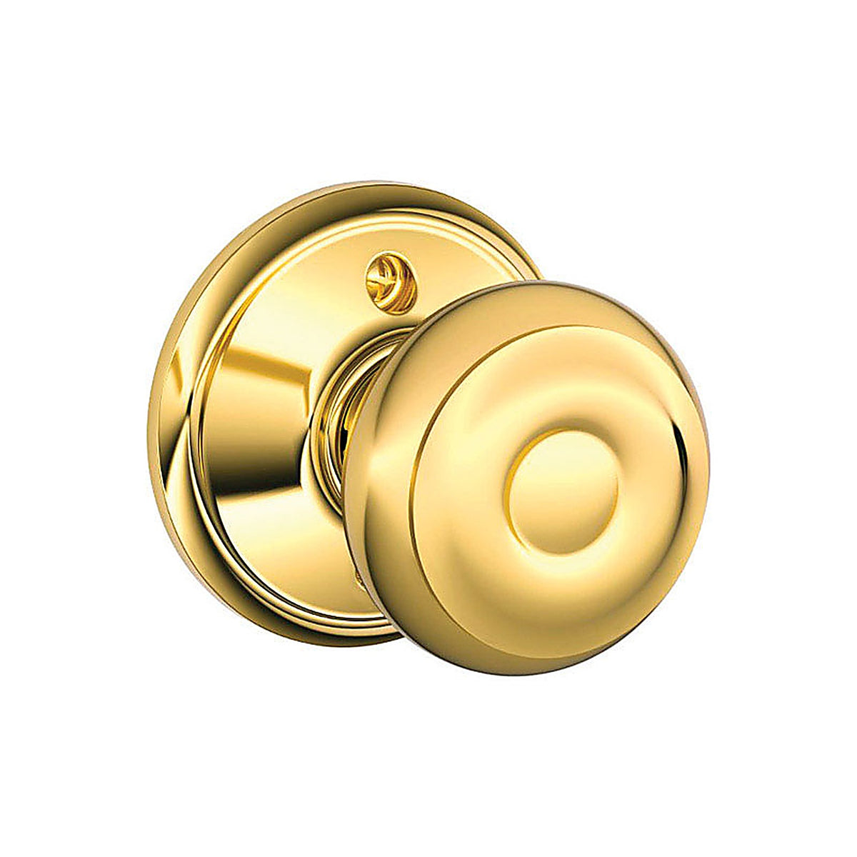Schlage - F170GEO605 - Georgian Bright Brass Dummy Knob Right or Left Handed