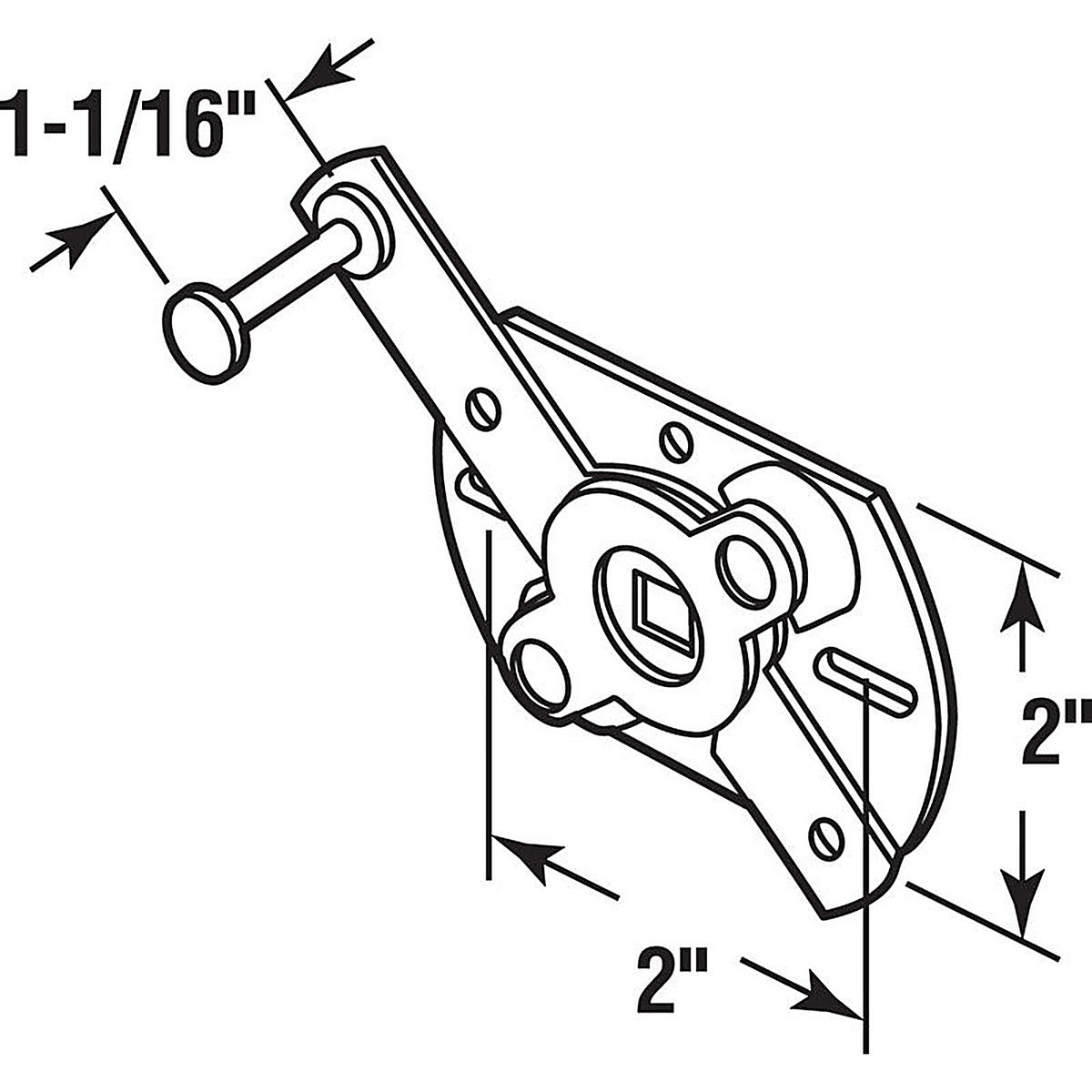 Prime-Line - GD52120 - 2 in. W X 2 in. L Steel Swivel Latch
