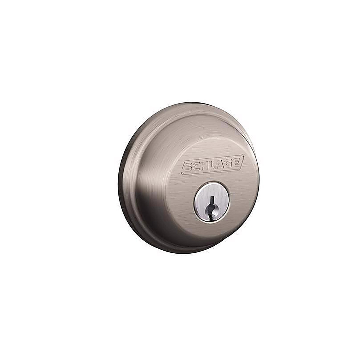 Schlage - B60 N G 619 - Satin Nickel Zinc Single Cylinder Deadbolt