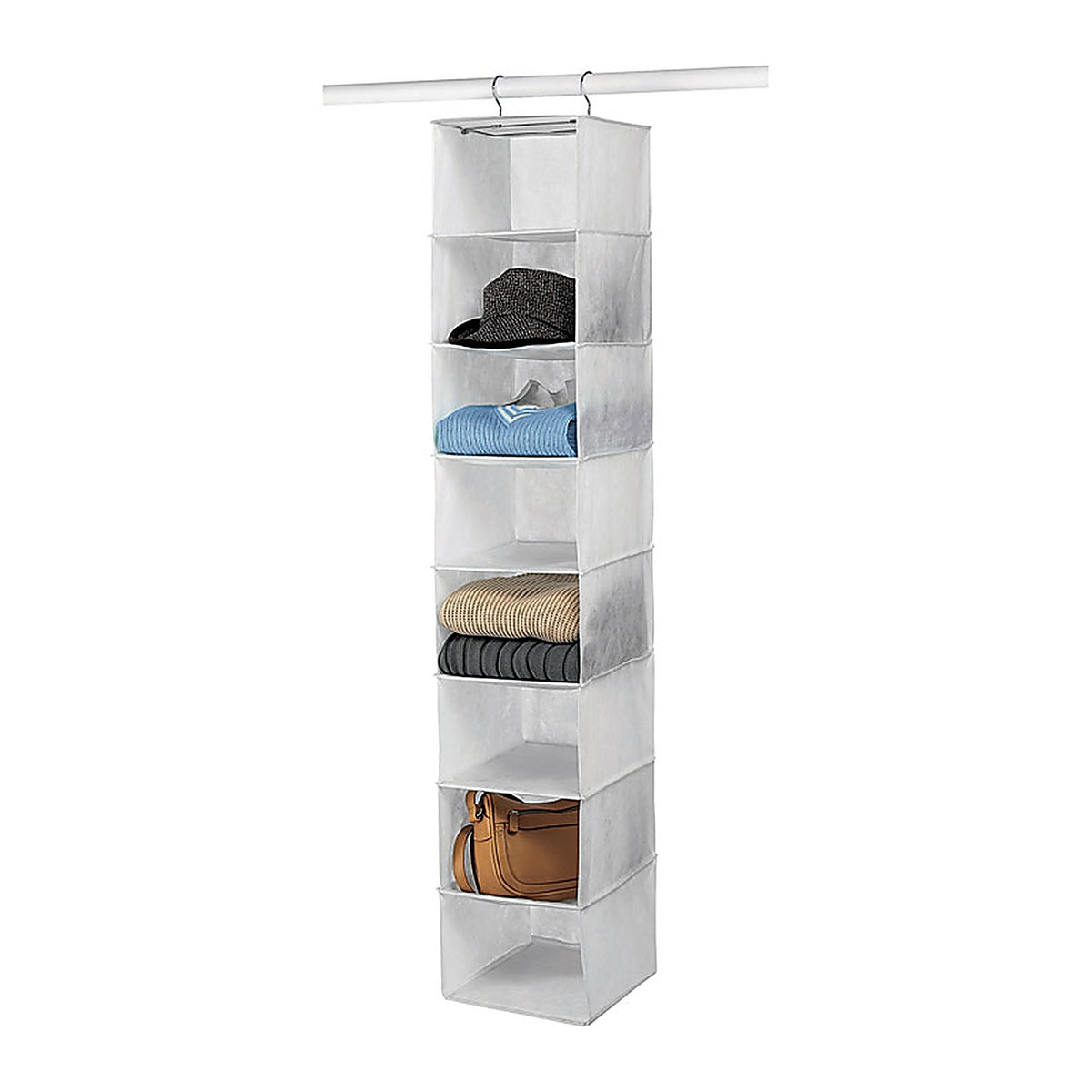 Whitmor - 6044-285 - 52 in. H x 10 in. W x 10-1/2 in. L Vinyl Hanging Vertical Closet Organizer - 1/Pack