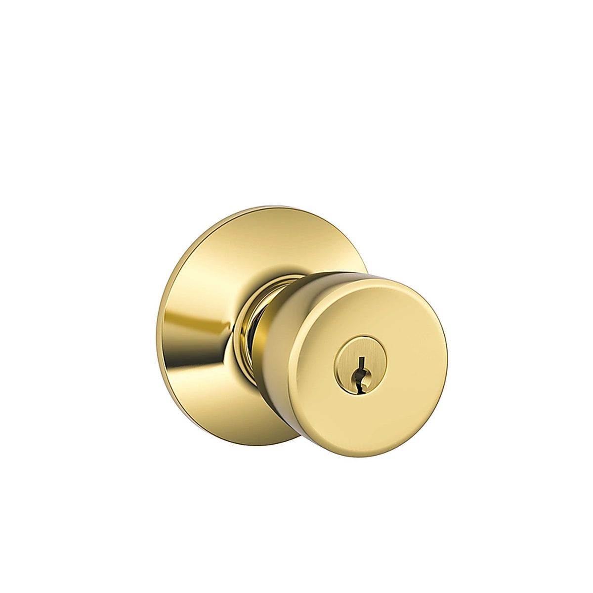 Schlage - F51ABEL605 - Bell Bright Brass Entry Lockset 1-3/4 in.
