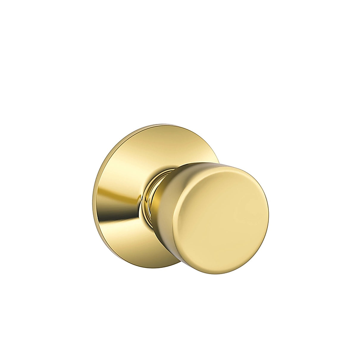 Schlage - F10BEL605 - Bell Bright Brass Privacy Knob Right or Left Handed