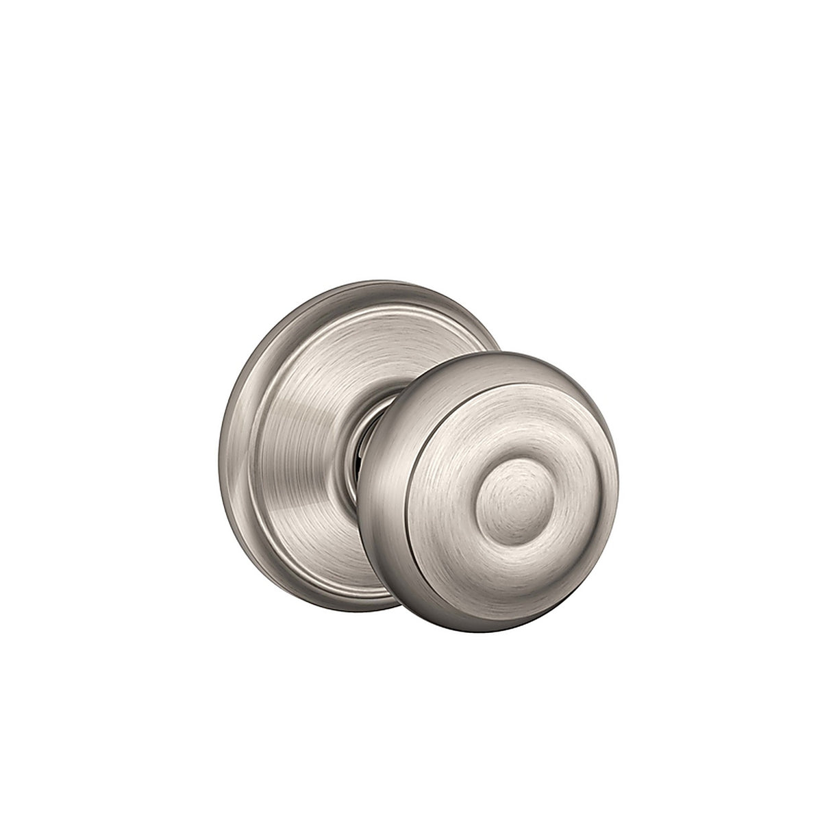 Schlage - F10GEO619 - Georgian Satin Nickel Passage Door Knob Right or Left Handed