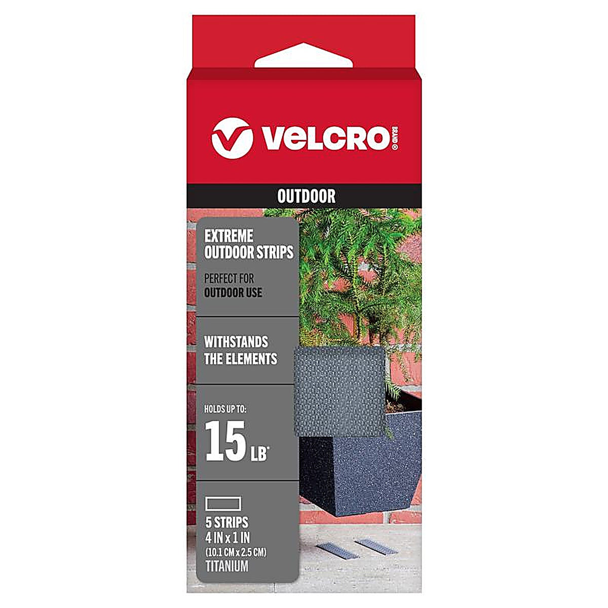 Velcro - 90800 - Hook and Loop Fastener 4 in. L - 5/Pack