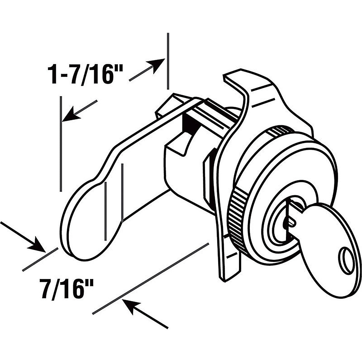 Prime-Line - S4129 - Nickel Steel Counter Clockwise Mailbox Lock