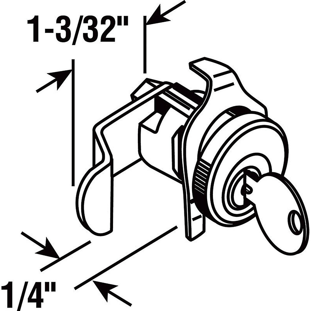 Prime-Line - S4128 - Brushed Nickel Steel Counter Clockwise Mailbox Lock
