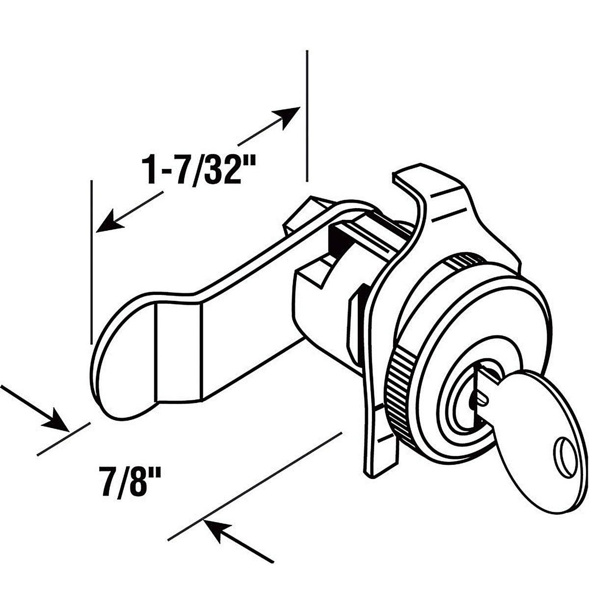 Prime-Line - S4125 - Brushed Nickel Steel Counter Clockwise Mailbox Lock